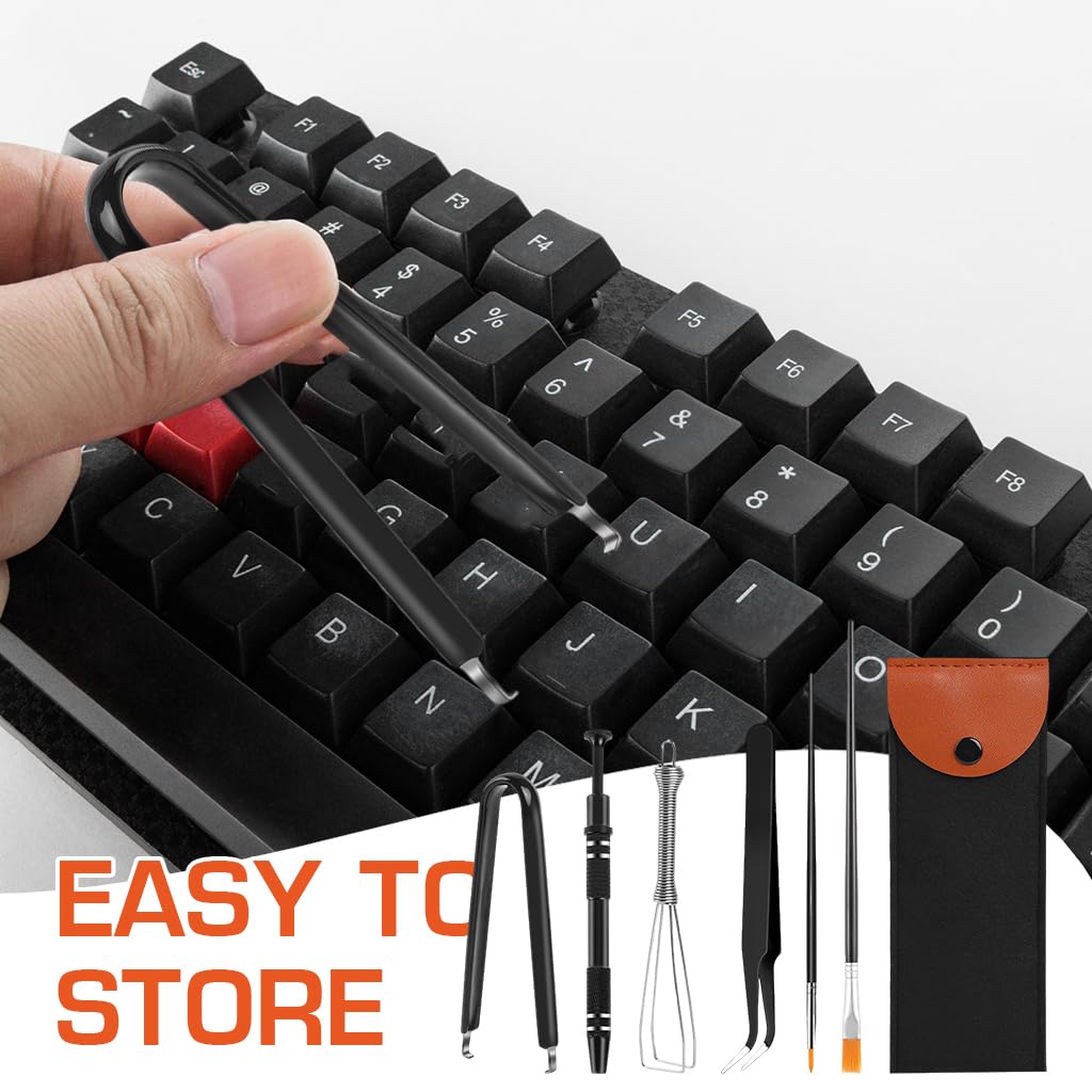ZORBES 6 Pieces Keyboard Remover Tool Kit Include Switch Puller, Lubricating Pen, Cleaning Brush, Tweezers, 4-Jaw Gripper, and Key Cap Puller ZORBES 6 Pieces Keyboard Remover Tool Kit Include Switch Puller, Lubricating Pen, Cleaning Brush, Tweezers, 4-Jaw Gripper, and Key Cap Puller